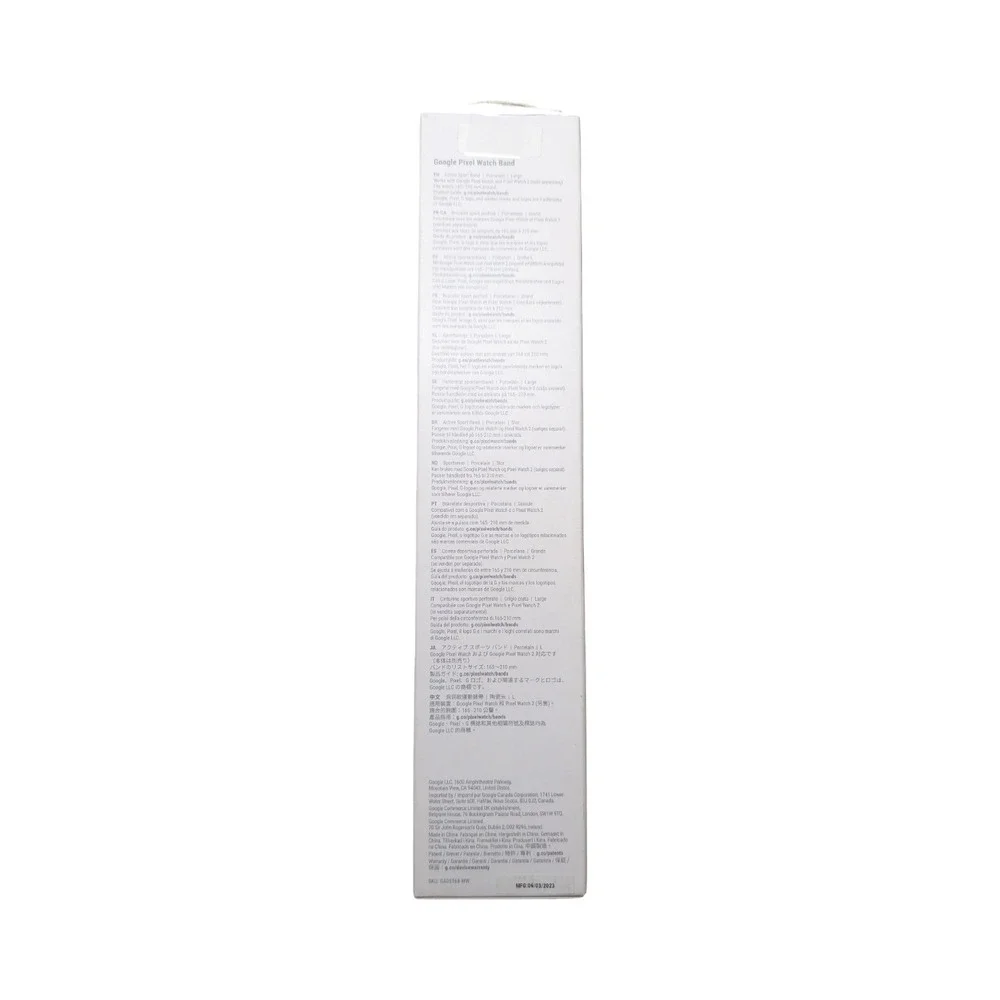 22-O Google Pixel Watch 2, 3, & 4 Pixel Active Sport Band - Porcelain